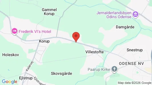 Erhvervslejemål til leje i Odense NV - kort over placeringen