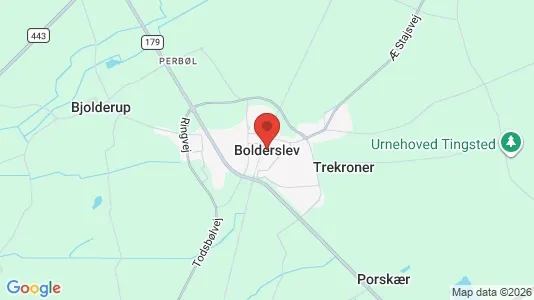 Erhvervslejemål til leje i Bolderslev - kort over placeringen