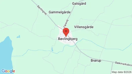 Erhvervslejemål til leje i Bøvlingbjerg - kort over placeringen