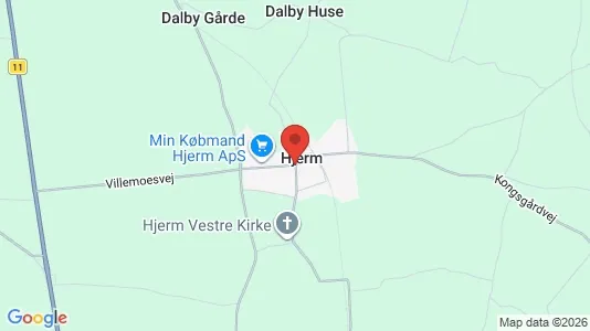 Erhvervslejemål til leje i Hjerm - kort over placeringen