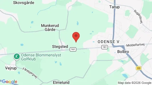 Erhvervslejemål til leje i Odense V - kort over placeringen