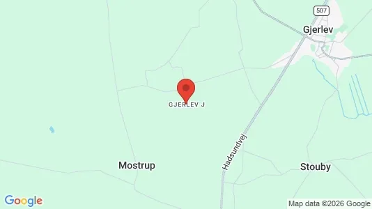 Erhvervslejemål til leje i Gjerlev J - kort over placeringen