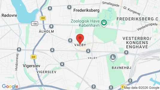 Erhvervslejemål til leje i Valby - kort over placeringen
