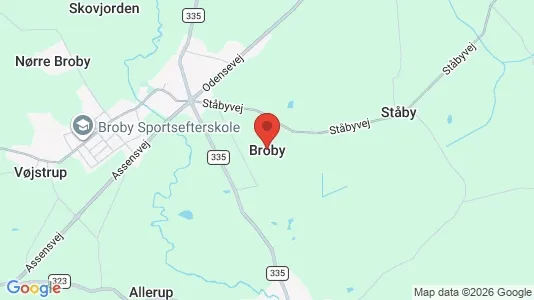 Erhvervslejemål til leje i Broby - kort over placeringen