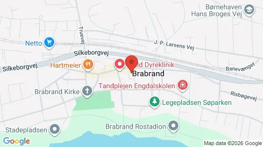 Boligudlejningsejendomme til salg i Brabrand - kort over placeringen