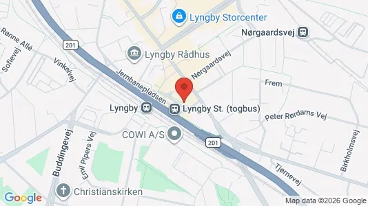 Kliniklokaler til leje i Kongens Lyngby - kort over placeringen