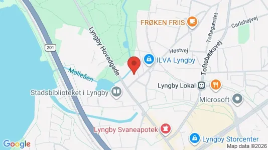 Kontorlokaler til leje i Kongens Lyngby - kort over placeringen