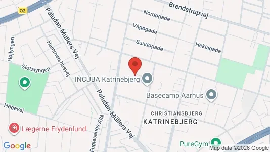 Erhvervslejemål til leje i Århus N - kort over placeringen
