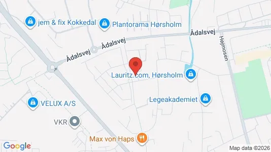 Erhvervslejemål til leje i Hørsholm - kort over placeringen