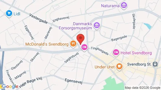 Kontorlokaler til leje i Svendborg - kort over placeringen