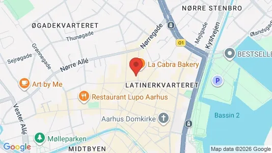 Kontorlokaler til leje i Århus C - kort over placeringen