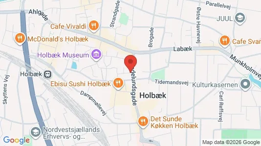 Boligudlejningsejendomme til salg i Holbæk - kort over placeringen