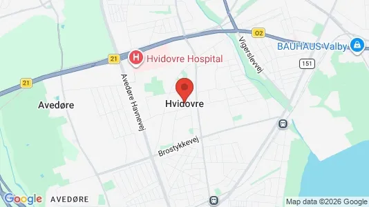 Butikslokaler til leje i Hvidovre - kort over placeringen
