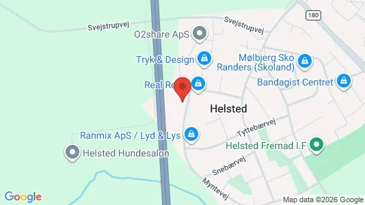 Lagerlokaler til leje i Randers NV - kort over placeringen