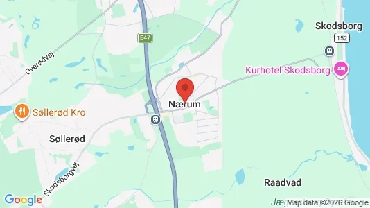 Erhvervslejemål til leje i Nærum - kort over placeringen