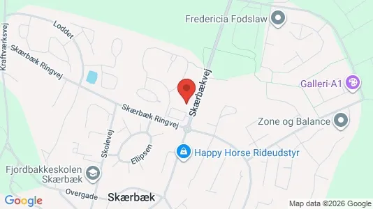 Erhvervslejemål til leje i Fredericia - kort over placeringen