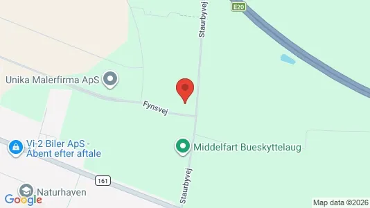 Erhvervsgrunde til leje i Middelfart - kort over placeringen