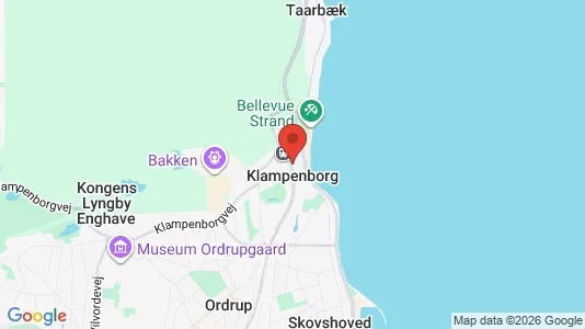 Butikslokaler til leje i Klampenborg - kort over placeringen
