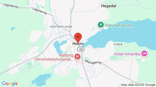 Erhvervslejemål til leje i Hobro - kort over placeringen