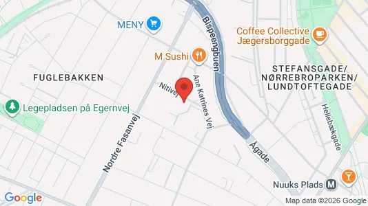 Kontorlokaler til leje i Frederiksberg - kort over placeringen