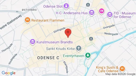 Kontorlokaler til leje i Odense C - kort over placeringen