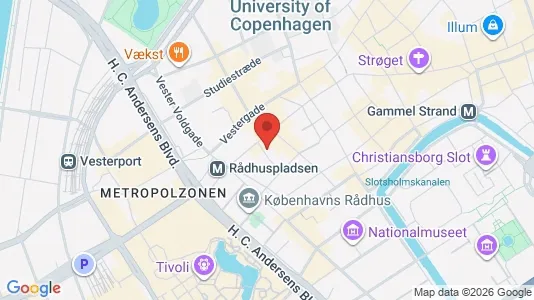 Kontorlokaler til leje i København K - kort over placeringen