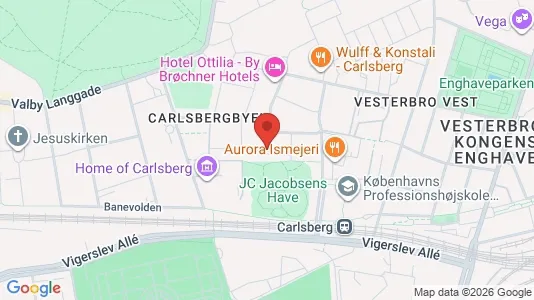 Erhvervslejemål til leje i Vesterbro - kort over placeringen