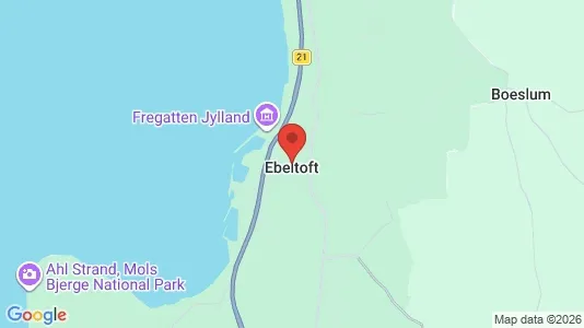 Restaurantlokaler til salg i Ebeltoft - kort over placeringen
