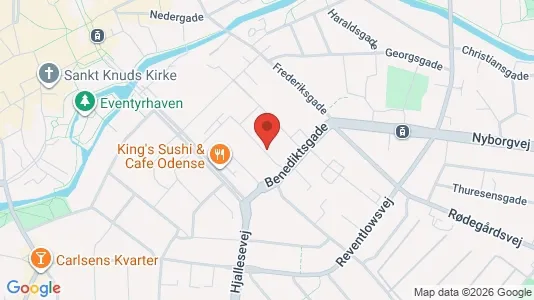 Erhvervslejemål til salg i Odense C - kort over placeringen