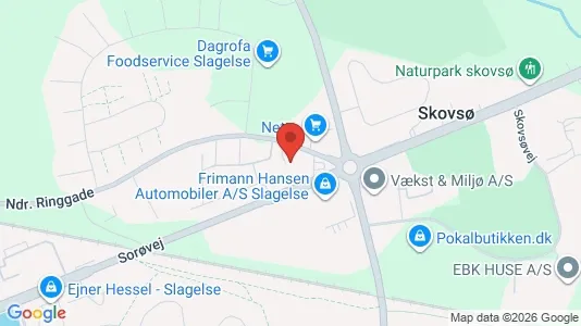 Kontorlokaler til salg i Slagelse - kort over placeringen