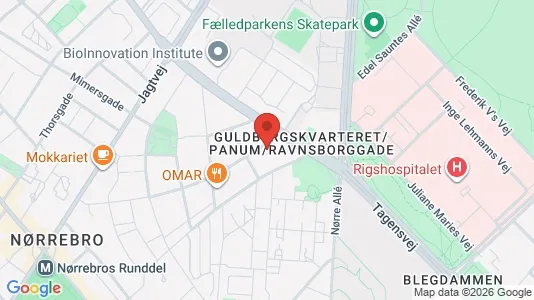 Kontorlokaler til leje i Nørrebro - kort over placeringen