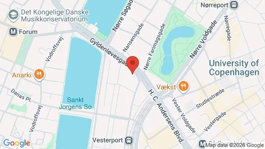 Kontorlokaler til leje i Vesterbro - kort over placeringen