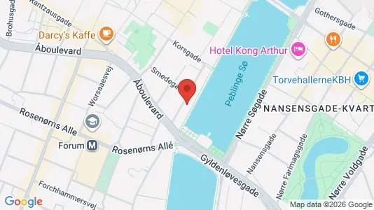 Erhvervslejemål til leje i Nørrebro - kort over placeringen