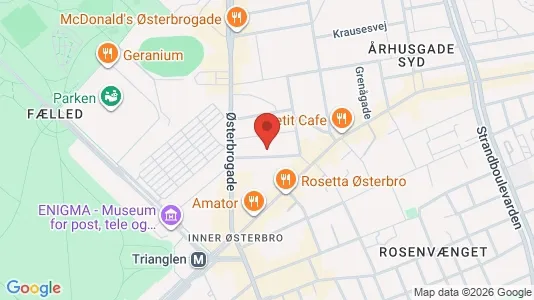 Lagerlokaler til salg i Østerbro - kort over placeringen