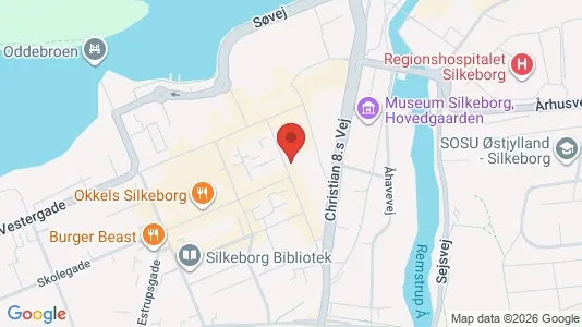 Erhvervslejemål til leje i Silkeborg - kort over placeringen
