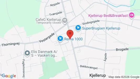 Erhvervslejemål til leje i Kjellerup - kort over placeringen