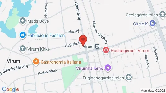 Kontorlokaler til leje i Virum - kort over placeringen
