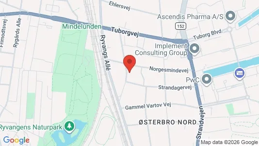 Erhvervslejemål til salg i Hellerup - kort over placeringen