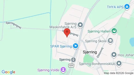 Erhvervslejemål til salg i Thisted - kort over placeringen