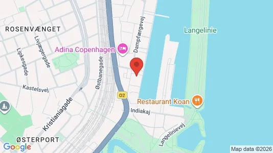 Kontorlokaler til leje i Østerbro - kort over placeringen