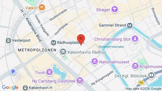 Kontorlokaler til leje i København K - kort over placeringen
