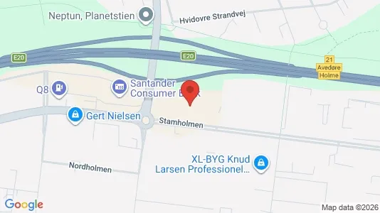 Kontorlokaler til leje i Hvidovre - kort over placeringen