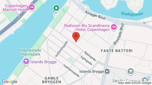 Kontorlokaler til leje i København S - kort over placeringen