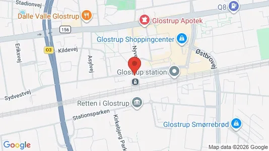 Kontorlokaler til leje i Glostrup - kort over placeringen