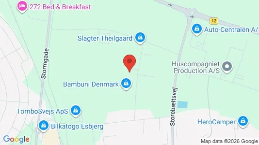 Kontorlokaler til leje i Esbjerg N - kort over placeringen