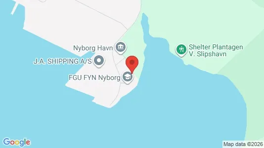 Kontorlokaler til leje i Nyborg - kort over placeringen