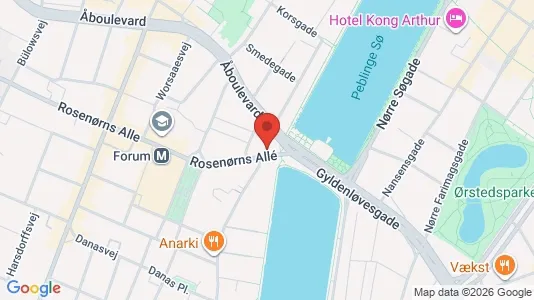 Kliniklokaler til leje i Vesterbro - kort over placeringen