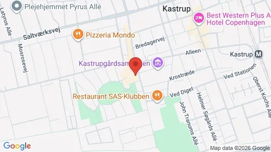 Kliniklokaler til leje i Kastrup - kort over placeringen