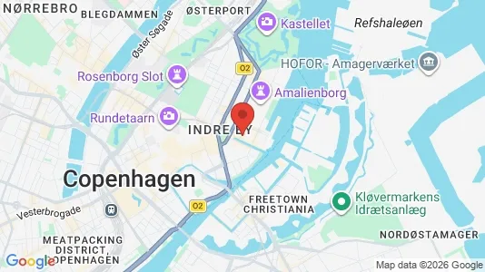 Lagerlokaler til leje i København K - kort over placeringen
