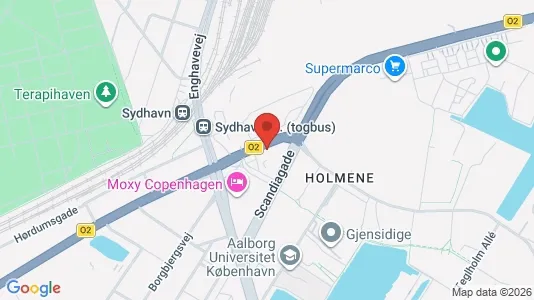 Kontorlokaler til leje i København SV - kort over placeringen